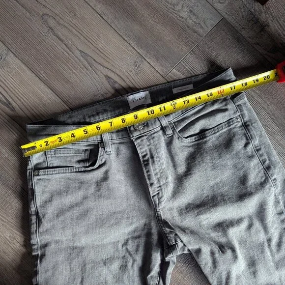 Frame Men's Classic L'homme Casual Dobbin Slim Denim Grey Jeans 34x30 - Picture 7 of 9